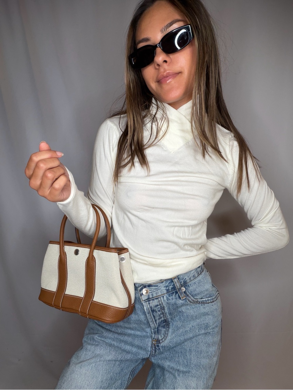 Zara Cream Turtleneck Sweater